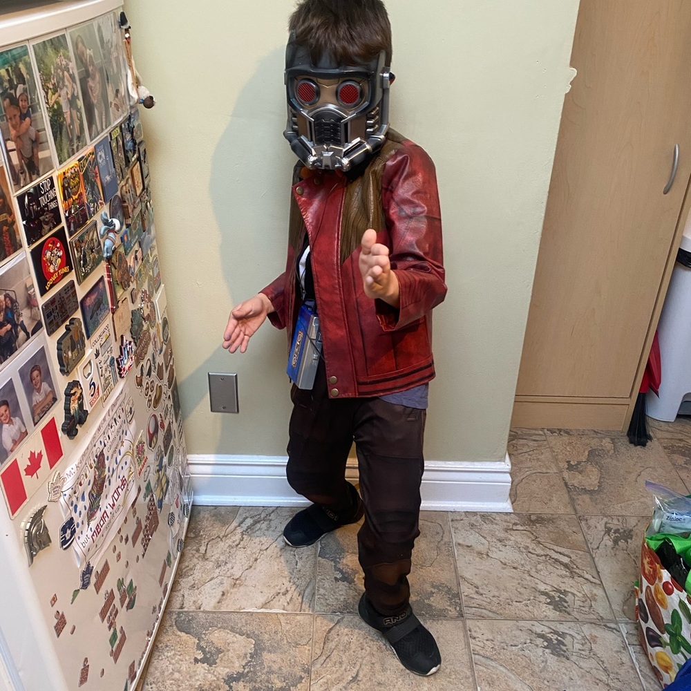 Kids Guardians Of The Galaxy Star-Lord Costume with Red Jacket 6-8 Years Old